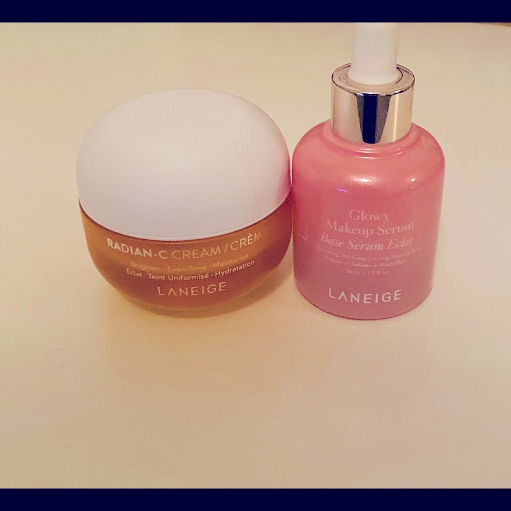 Laneige Brightening C Cream & Glowy Makeup Serum